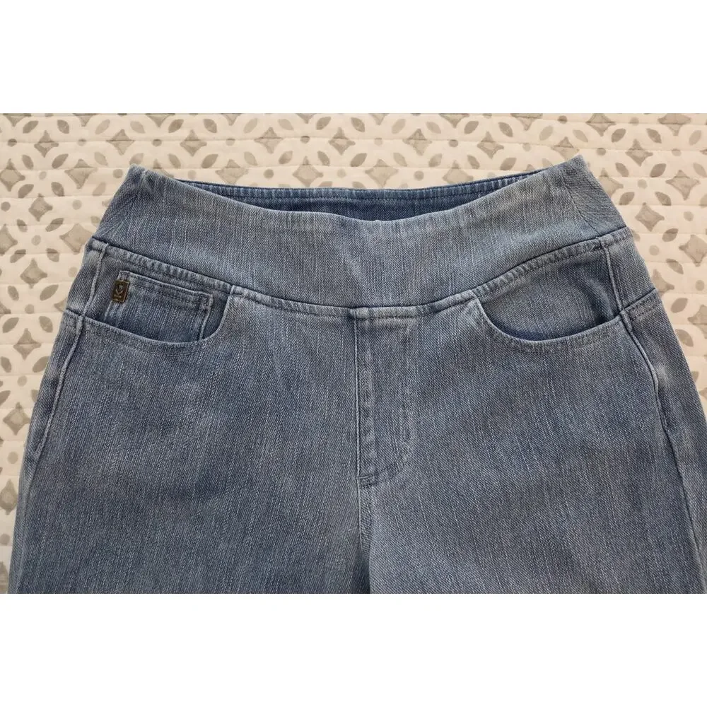 Belle Kim Gravel 10 Med Wash Flexibelle StraightLeg BelleCurve Jean A711572 NWOT